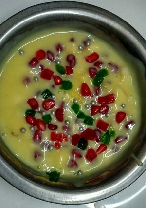 A picture of Fruit custard.