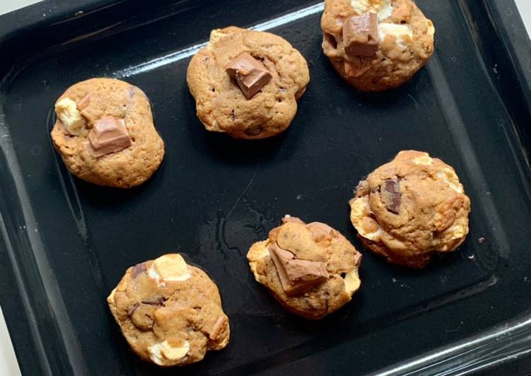 Langkah Mudah untuk Membuat S’mores soft cookies, Lezat