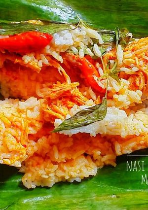 Foto resep Nasi Bakar Ayam Pedas