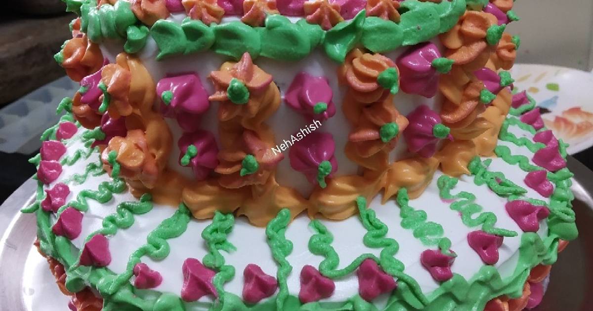 NEHA ORANGE FLOWER CAKE - Rashmi's Bakery