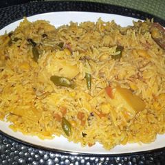 Pepper Chilli Lentil Pulao A picture of Pepper Chilli Lentil Pulao.