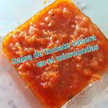 Salsa de tomate casera en microondas