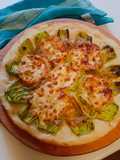 FOCACCIA CON FIORI DI ZUCCHINA, ACCIUGHE E SCAMORZA