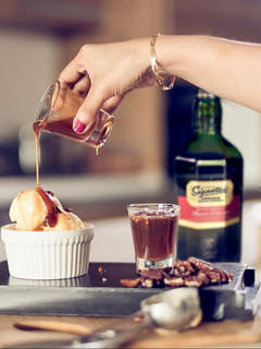 A picture of Chef Meghna’s Signatures Whiskey Caramel Sauce.