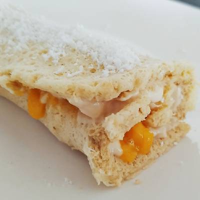 Rollo de mango y yogurt Receta de Nutrichay- Cookpad