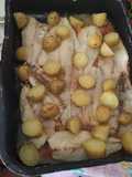 Lubina al horno con tomate natural
