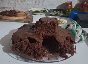 Una foto de Torta de agua caliente con cacao🍫