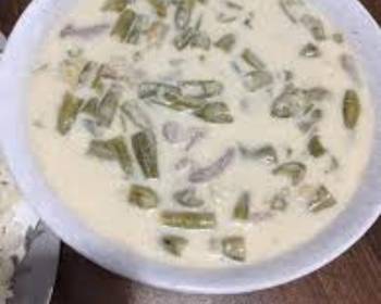 Fresh, Making Recipe Green beans with yogurt Delicious Simple