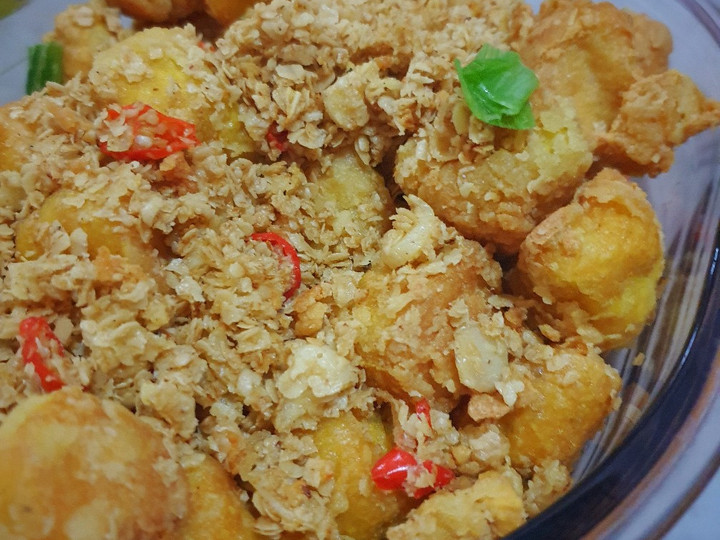 Yuk intip, Bagaimana cara membuat 2. Tahu oatmeal cabe garam yang menggugah selera