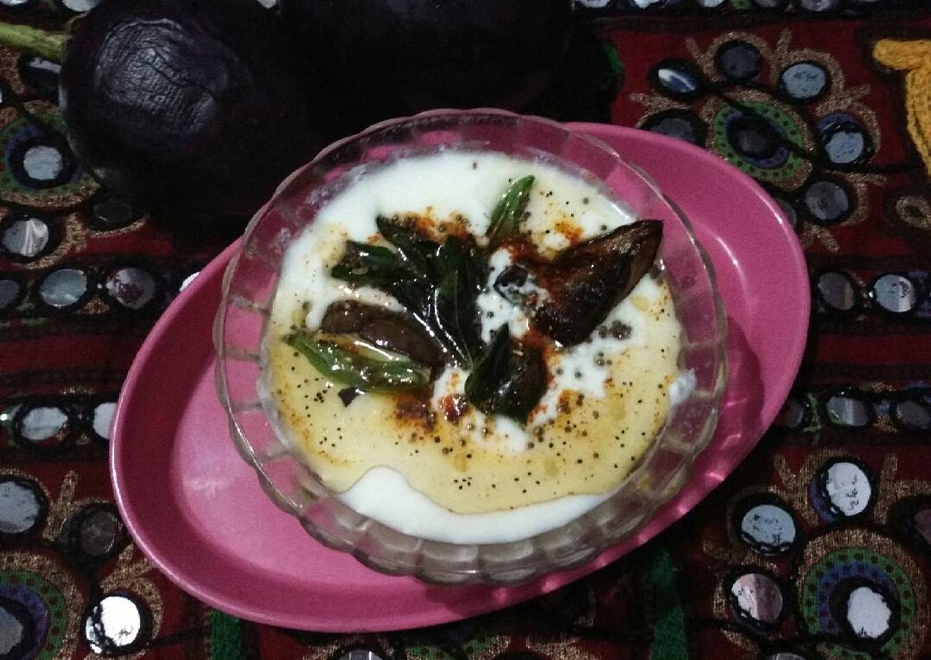 Eggplant raita