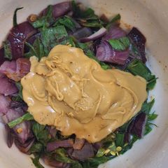 A picture of Keto Peanut Butter and Crunchy Onions.