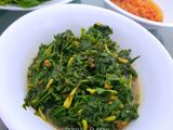 Tumis pakis bunga pepaya