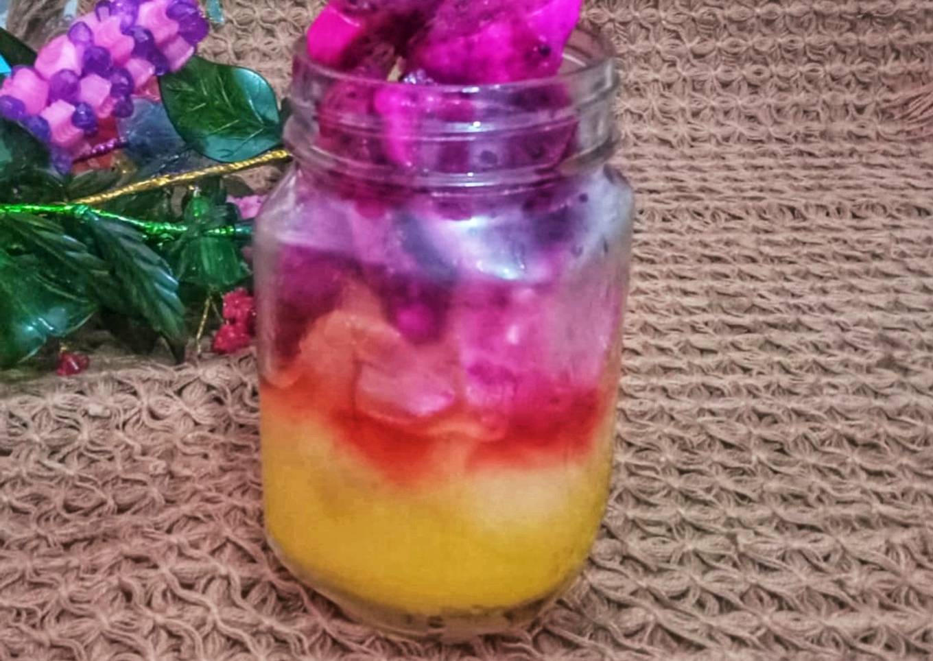 Es NagaSari (Buah Naga + Nutrisari)