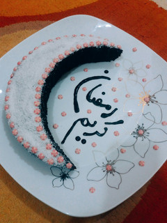 عکسی از دستور تزئین کیک ماه رمضان