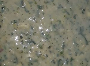Una foto de Salsa de puerro, verdeo y apio