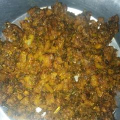 Potato spinach khichdi A picture of Potato spinach khichdi.