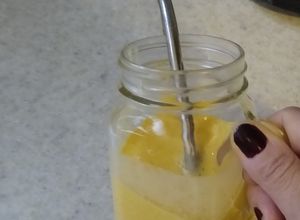 Una foto de Smoothie de kéfir de mango