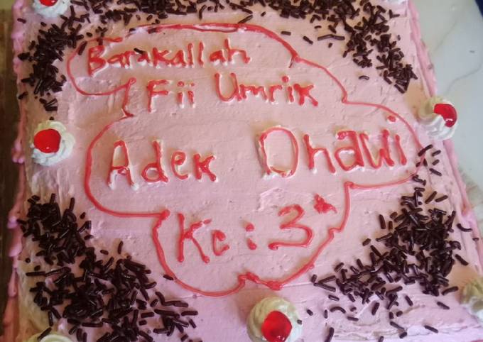 Resep Kue ultah base cake susu Anti Gagal