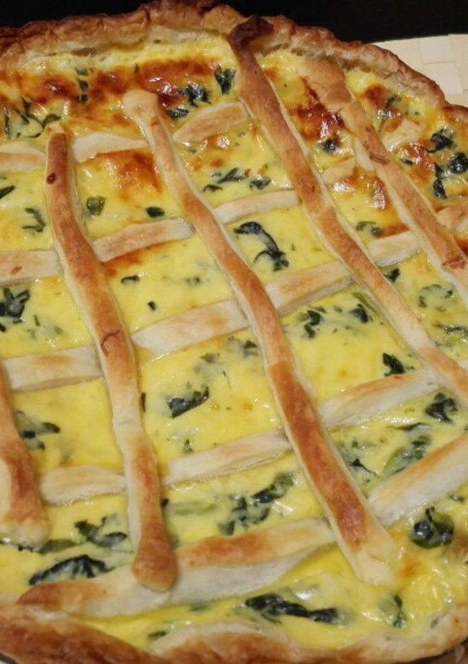 Una foto de Tarta de espinacas con queso