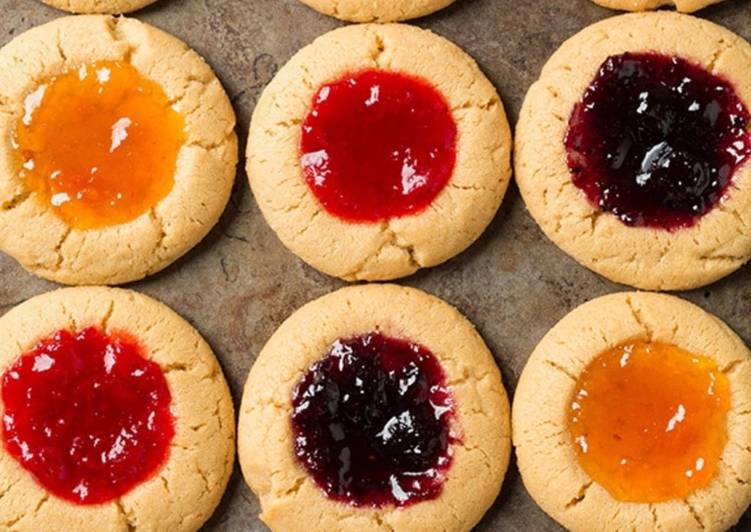 Steps to Prepare Super Quick Homemade Thumbprint Cookies