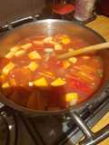 Easy sweet potato and pointed pepper soup