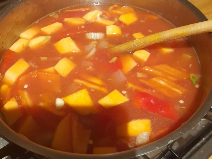 Easy Steps Make Recipes Easy sweet potato and pointed pepper soup the So Delicious So Delicious.