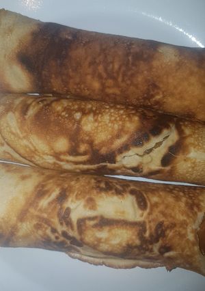Una foto de Panqueques con dulce de leche