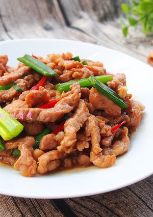蔥爆豬肉絲 的食譜成品照片