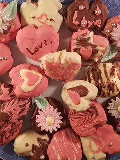 Una foto de Palmeras de azúcar con cobertura de chocolate. Especial San Valentín ❤