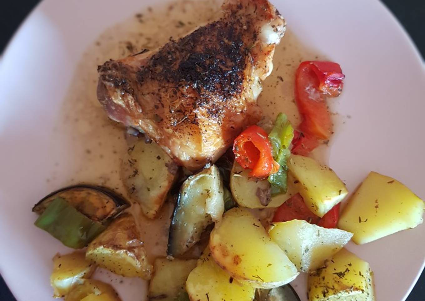 Pollo al horno con cerveza