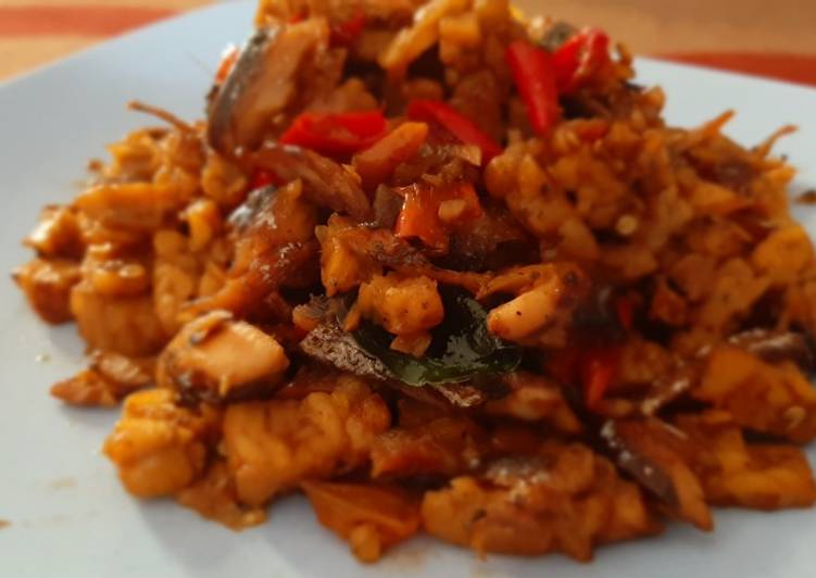 Oseng tempe pindang pedas