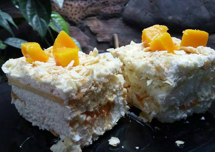 Resep Mango cheese cake dessert Anti Gagal