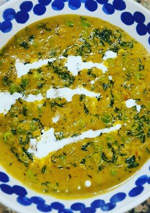 A picture of Malai methi matar.