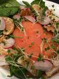 Smoked salmon, watercress and walnut salad