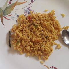 A picture of Uggani/ puffed rice upma.