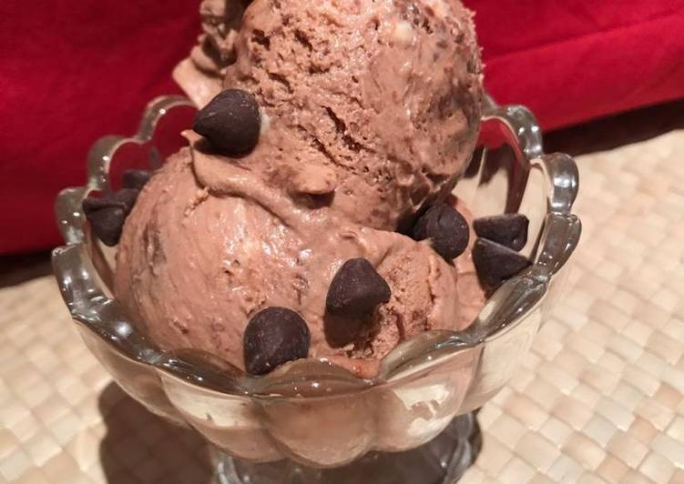Mocha-Brownie with Nutella ripple ice-cream