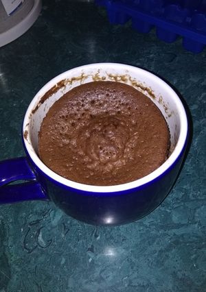 Una foto de Pan de chocolate en taza (chocolate mug)