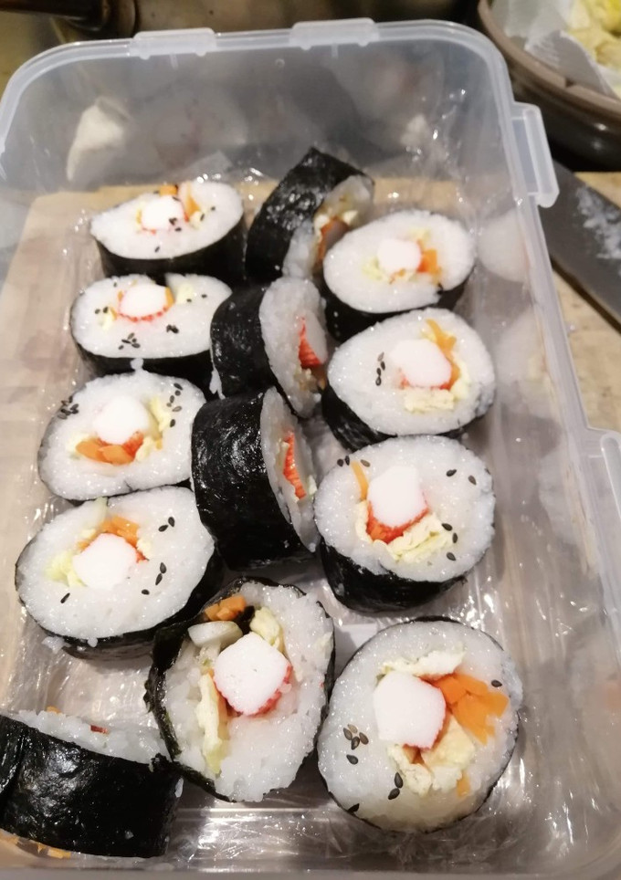 A picture of My version of Sushi Roll.