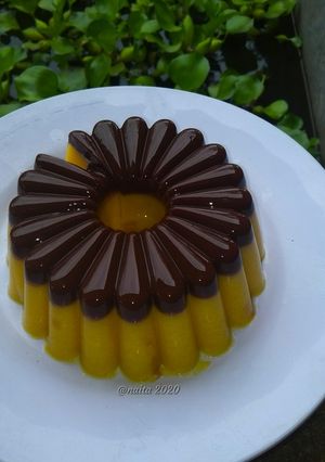 Foto resep Puding jagung lapis coklat