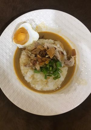 Foto resep Bubur Ayam Telor Asin