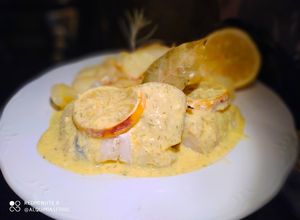 Foto principal de Bacalao con Salsa Holandesa al Eneldo en Olla GM con Cabezal de Horno