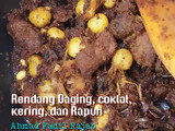 Rendang Daging, coklat, kering, dan Rapuh