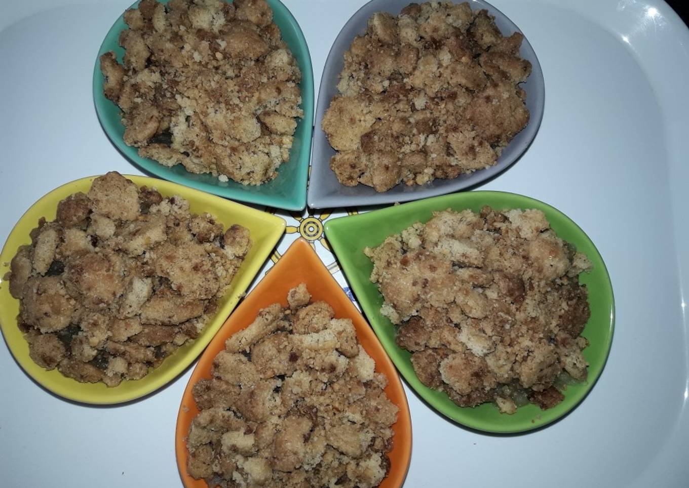 Crumble pomme pralinées