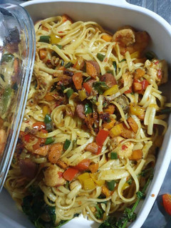 A picture of Vegetable pasta.