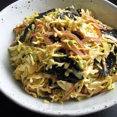 A picture of Cabbage & Nori Salad with Gochujang Mayo Dressing.