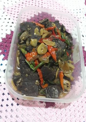 Foto resep Oseng paru pedas