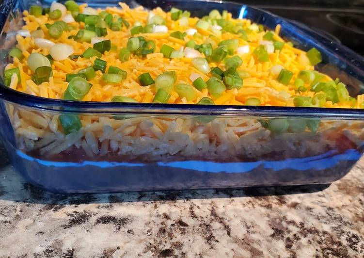 Easiest Way to Prepare Super Quick Homemade 7 Layer Bean Dip