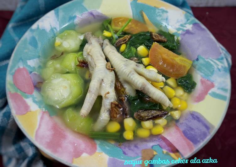 Resep Sayur gambas ceker sueger Anti Gagal