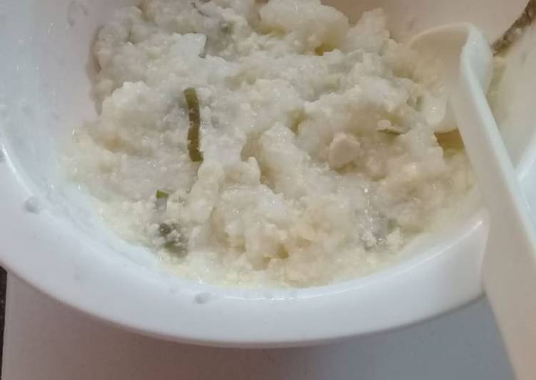 Resep: Bubur telur #mpasi 13m yang Gurih