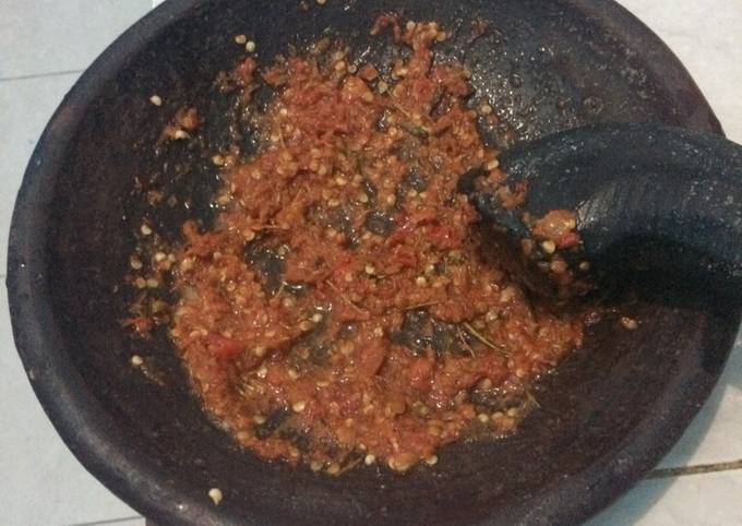 Sambal bawang/geprek bensu